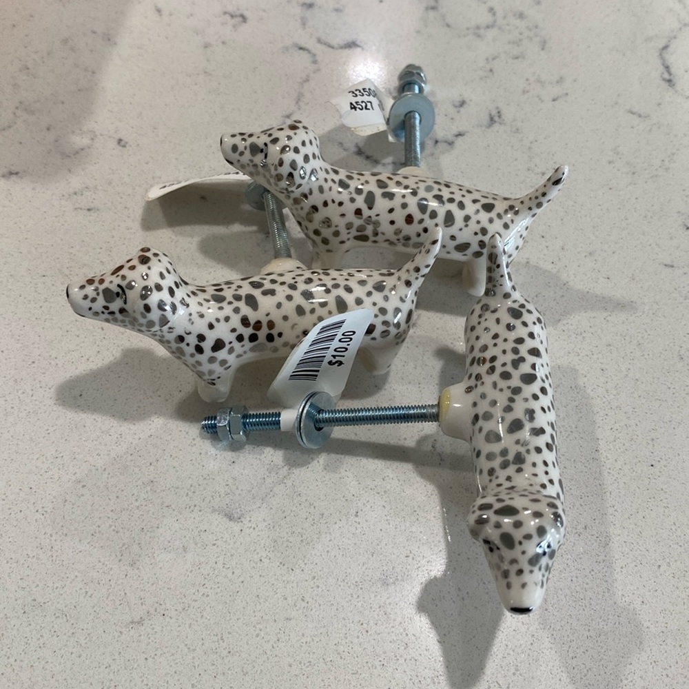 Anthropologie Dalmatian Dog Knob